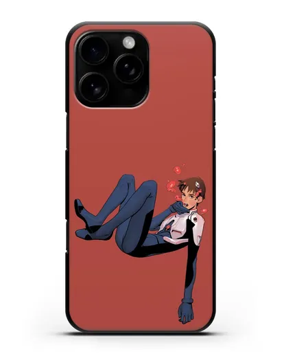 Чехол аниме Евангелион - Синдзи в воде силиконовый для iPhone 16 Pro Max