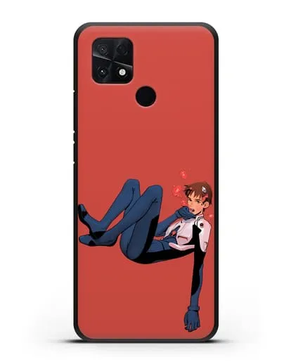 Чехол аниме Евангелион - Синдзи в воде силиконовый для Xiaomi Poco C40
