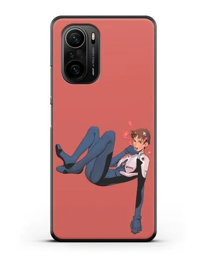 Чехол аниме Евангелион - Синдзи в воде силиконовый для Xiaomi Poco F3