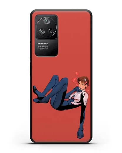 Чехол аниме Евангелион - Синдзи в воде силиконовый для Xiaomi Poco F4