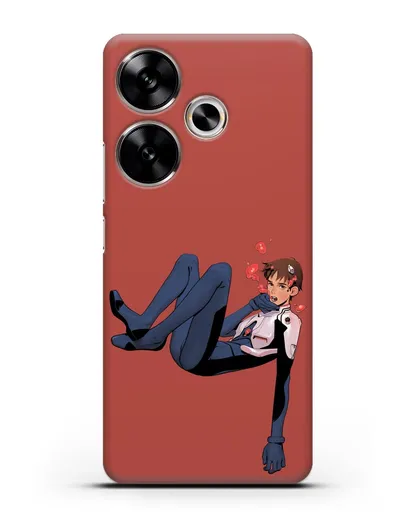 Чехол аниме Евангелион - Синдзи в воде силиконовый для Xiaomi Poco F6