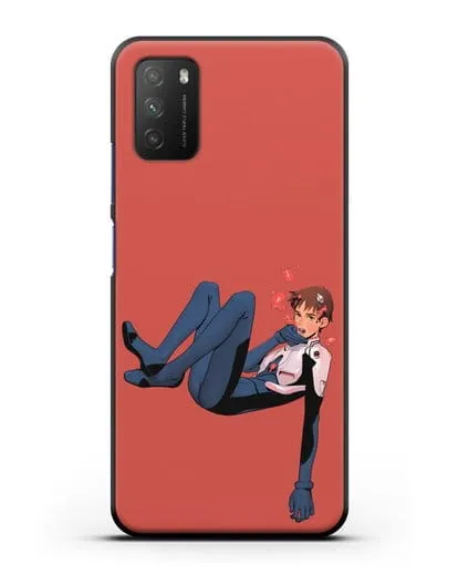 Чехол аниме Евангелион - Синдзи в воде силиконовый для Xiaomi Poco M3