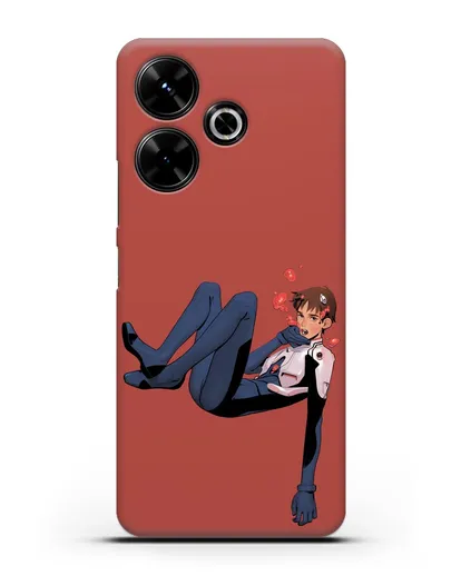 Чехол аниме Евангелион - Синдзи в воде силиконовый для Xiaomi Poco M6