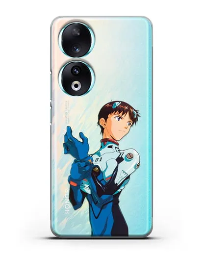 Чехол аниме Евангелион - Синдзи силиконовый для Honor 90
