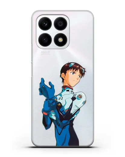 Чехол аниме Евангелион - Синдзи силиконовый для Honor X8a