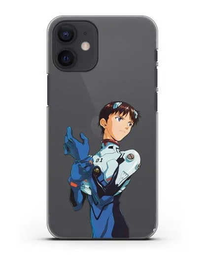 Чехол аниме Евангелион - Синдзи силиконовый для iPhone 12 mini