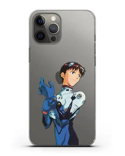 Чехол аниме Евангелион - Синдзи силиконовый для iPhone 12 Pro Max