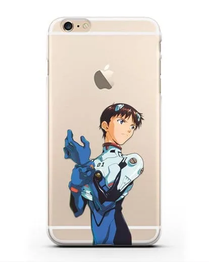 Чехол аниме Евангелион - Синдзи силиконовый для iPhone 6 Plus