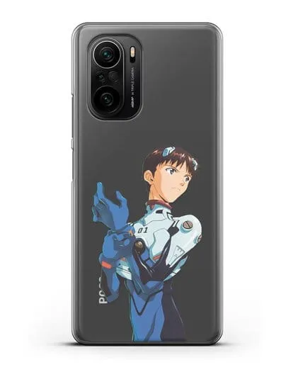 Чехол аниме Евангелион - Синдзи силиконовый для Xiaomi Poco F3