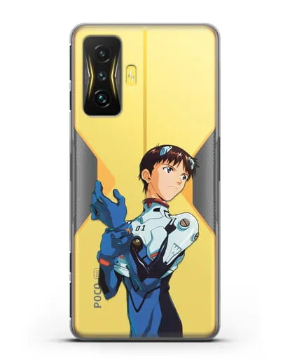 Чехол аниме Евангелион - Синдзи силиконовый для Xiaomi Poco F4 GT