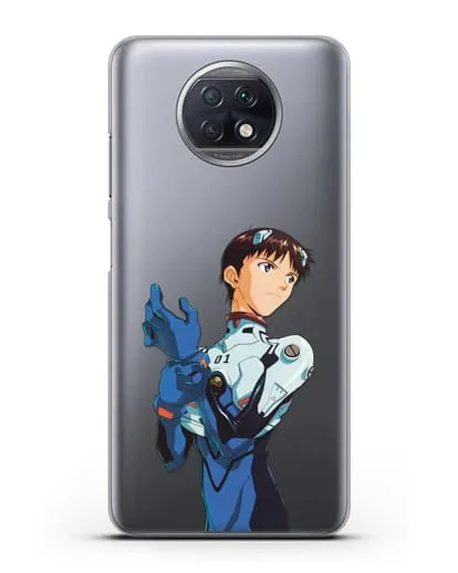 Чехол аниме Евангелион - Синдзи силиконовый для Xiaomi Redmi Note 9T