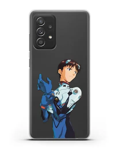 Чехол аниме Евангелион - Синдзи силиконовый для Samsung Galaxy A53