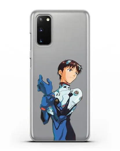 Чехол аниме Евангелион - Синдзи силиконовый для Samsung Galaxy S20 [SM-G980F]