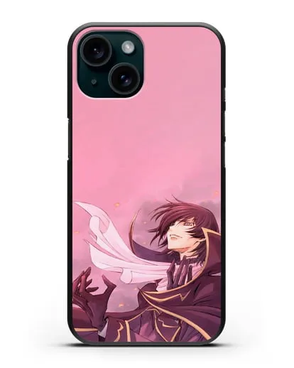 Чехол аниме Код Гиас - Трагичный Лелуш силиконовый для iPhone 15
