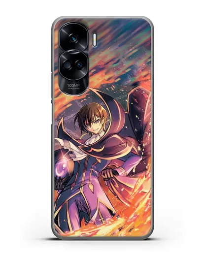 Чехол аниме Код Гиас - Лелуш в огне силиконовый для Honor 90 Lite