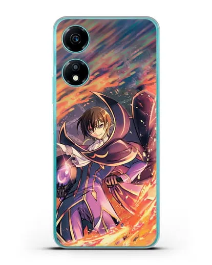 Чехол аниме Код Гиас - Лелуш в огне силиконовый для Honor X5 Plus