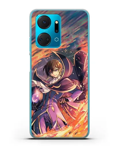 Чехол аниме Код Гиас - Лелуш в огне силиконовый для Honor X7a Plus