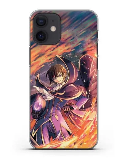 Чехол аниме Код Гиас - Лелуш в огне силиконовый для iPhone 12 mini