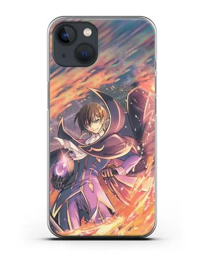 Чехол аниме Код Гиас - Лелуш в огне силиконовый для iPhone 13