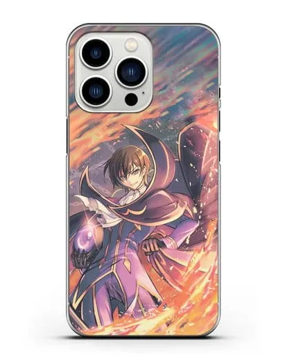 Чехол аниме Код Гиас - Лелуш в огне силиконовый для iPhone 13 Pro