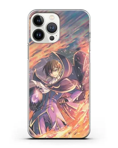 Чехол аниме Код Гиас - Лелуш в огне силиконовый для iPhone 13 Pro Max