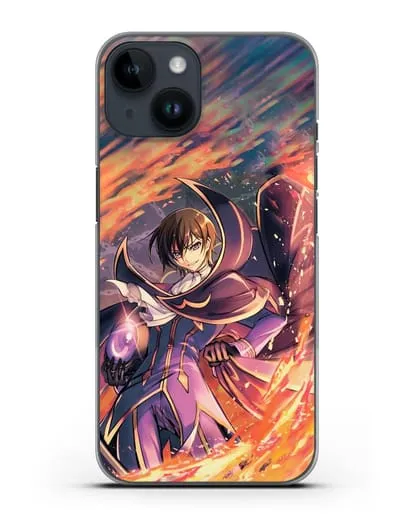 Чехол аниме Код Гиас - Лелуш в огне силиконовый для iPhone 14