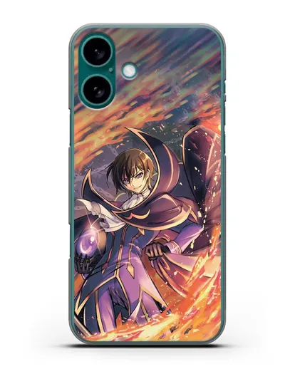 Чехол аниме Код Гиас - Лелуш в огне силиконовый для iPhone 16 Plus