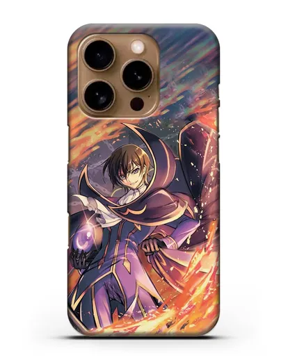 Чехол аниме Код Гиас - Лелуш в огне силиконовый для iPhone 16 Pro