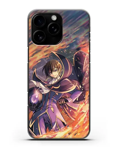 Чехол аниме Код Гиас - Лелуш в огне силиконовый для iPhone 16 Pro Max