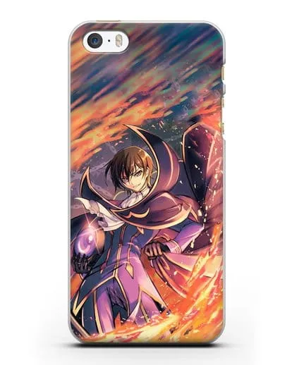 Чехол аниме Код Гиас - Лелуш в огне силиконовый для iPhone 5/5s/SE