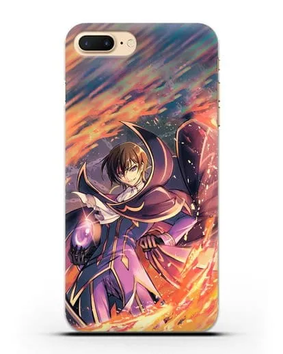 Чехол аниме Код Гиас - Лелуш в огне силиконовый для iPhone 7 Plus