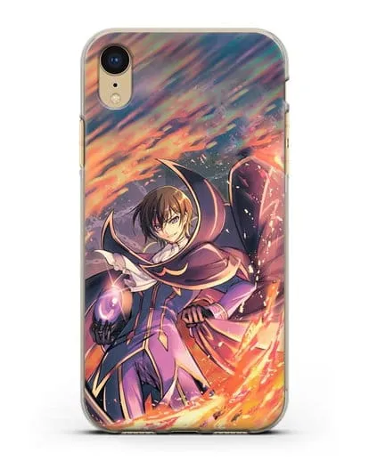 Чехол аниме Код Гиас - Лелуш в огне силиконовый для iPhone XR