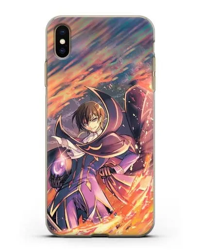 Чехол аниме Код Гиас - Лелуш в огне силиконовый для iPhone XS Max