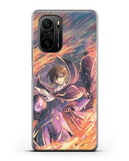 Чехол аниме Код Гиас - Лелуш в огне силиконовый для Xiaomi Poco F3