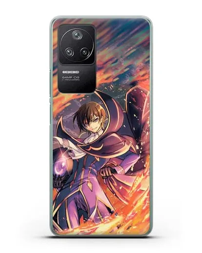 Чехол аниме Код Гиас - Лелуш в огне силиконовый для Xiaomi Poco F4