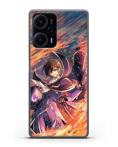 Чехол аниме Код Гиас - Лелуш в огне силиконовый для Xiaomi Poco F5