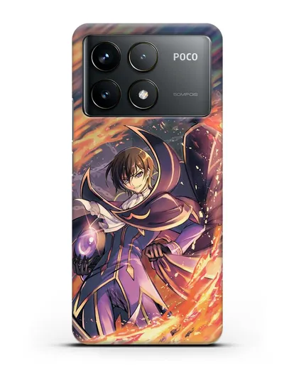 Чехол аниме Код Гиас - Лелуш в огне силиконовый для Xiaomi Poco F6 Pro