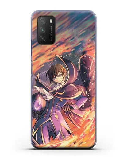 Чехол аниме Код Гиас - Лелуш в огне силиконовый для Xiaomi Poco M3
