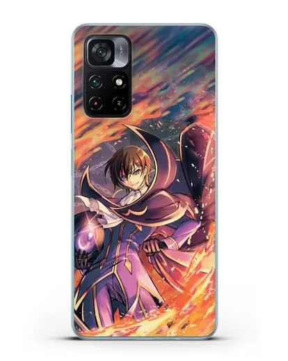 Чехол аниме Код Гиас - Лелуш в огне силиконовый для Xiaomi Poco M4 Pro 5G