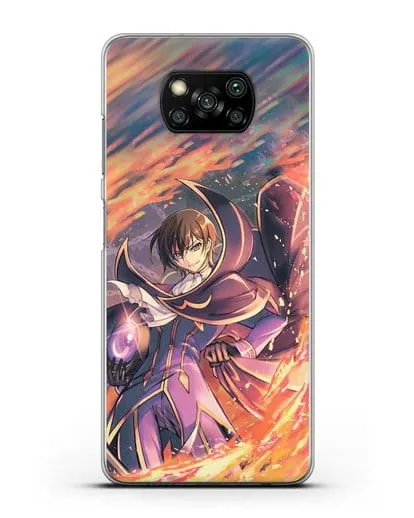 Чехол аниме Код Гиас - Лелуш в огне силиконовый для Xiaomi Poco X3