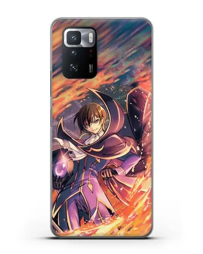 Чехол аниме Код Гиас - Лелуш в огне силиконовый для Xiaomi Poco X3 GT