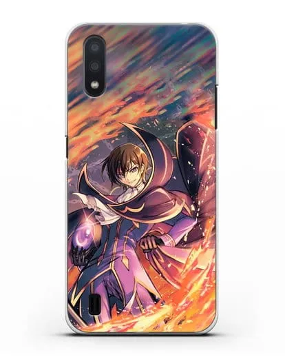 Чехол аниме Код Гиас - Лелуш в огне силиконовый для Samsung Galaxy A01 [SM-A015F]