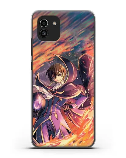 Чехол аниме Код Гиас - Лелуш в огне силиконовый для Samsung Galaxy A03 [SM-A035]