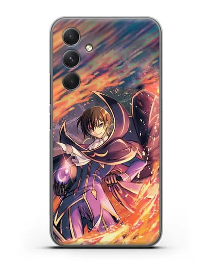 Чехол аниме Код Гиас - Лелуш в огне силиконовый для Samsung Galaxy A54 [SM-A536]