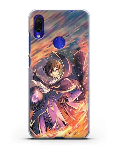 Чехол аниме Код Гиас - Лелуш в огне силиконовый для Xiaomi Redmi Note 7