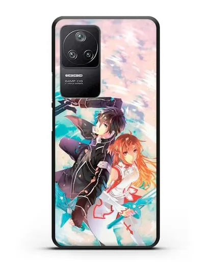 Чехол аниме Мастера меча онлайн - Кирито и Асуна силиконовый для Xiaomi Poco F4