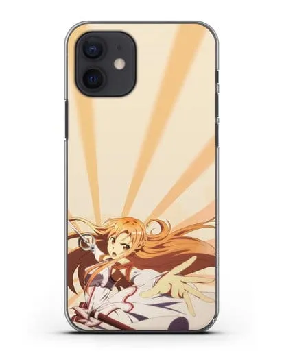 Чехол аниме Мастера меча онлайн - Фехтовальщица Асуна силиконовый для iPhone 12