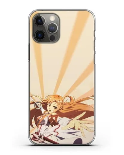 Чехол аниме Мастера меча онлайн - Фехтовальщица Асуна силиконовый для iPhone 12 Pro