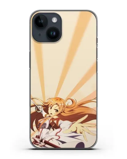 Чехол аниме Мастера меча онлайн - Фехтовальщица Асуна силиконовый для iPhone 14