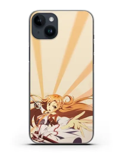 Чехол аниме Мастера меча онлайн - Фехтовальщица Асуна силиконовый для iPhone 14 Plus